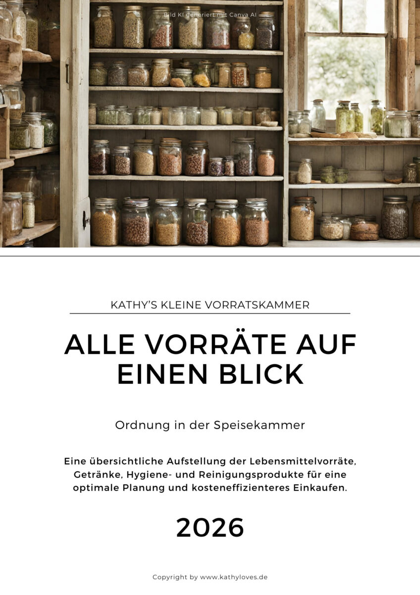 Vorräte organisieren leicht gemacht - Kostenlose Speisekammer Liste - Free Printable