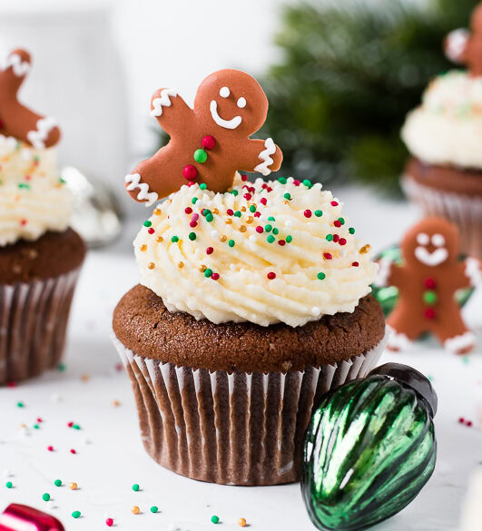 Lebkuchen Cupcakes mit Frischkäse Frosting